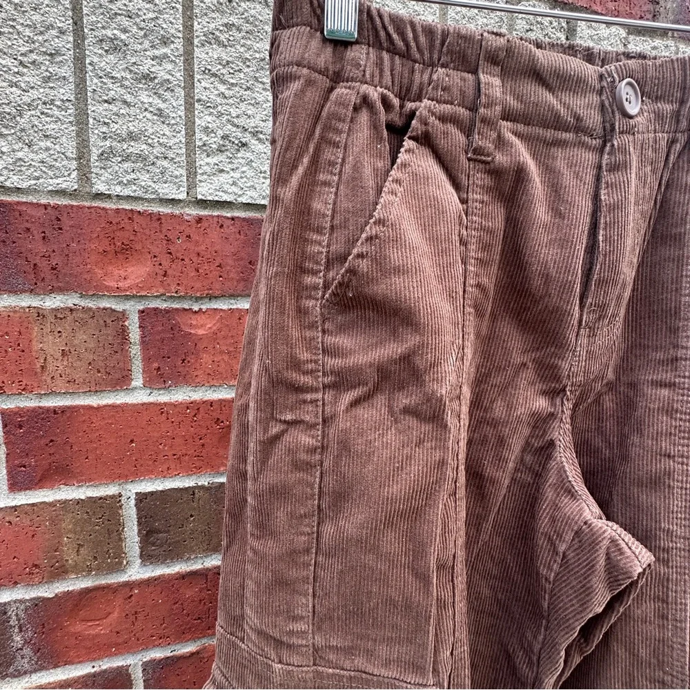 Angel Kiss Cargo Corduroy Pants Brown Streetware Barrel Leg BOHO